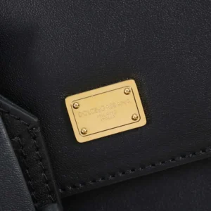 Dolce Gabbana D&G Women Small My Sicily Handbag in Plongé Calfskin-Black
