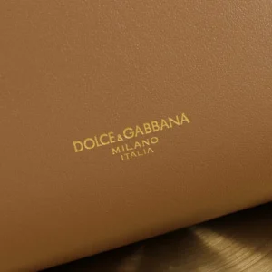 Dolce Gabbana D&G Women Small My Sicily Handbag in Plongé Calfskin-Brown