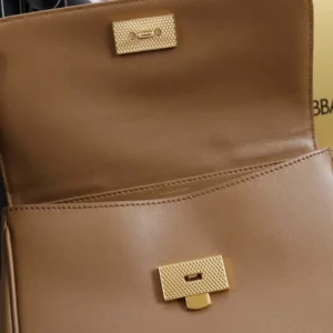 Dolce Gabbana D&G Women Small My Sicily Handbag in Plongé Calfskin-Brown