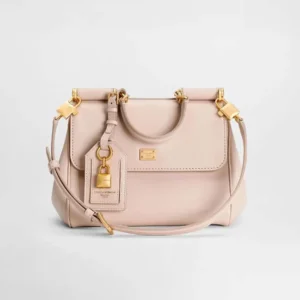 Dolce Gabbana D&G Women Small My Sicily Handbag in Plongé Calfskin-Pink