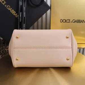 Dolce Gabbana D&G Women Small My Sicily Handbag in Plongé Calfskin-Pink