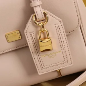 Dolce Gabbana D&G Women Small My Sicily Handbag in Plongé Calfskin-Pink