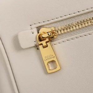 Dolce Gabbana D&G Women Small My Sicily Handbag in Plongé Calfskin-White