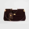 Dolce Gabbana D&G Women Medium My Sicily Handbag in Split Calfskin-Burgundy
