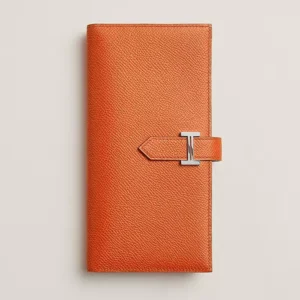 Hermes Unisex Bearn Wallet in Epsom Calfskin-Orange H039785CK