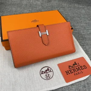 Hermes Unisex Bearn Wallet in Epsom Calfskin-Orange H039785CK