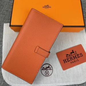 Hermes Unisex Bearn Wallet in Epsom Calfskin-Orange H039785CK