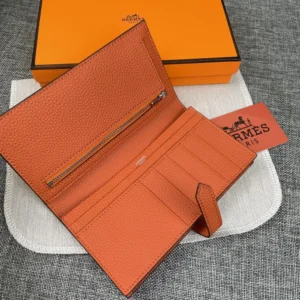 Hermes Unisex Bearn Wallet in Epsom Calfskin-Orange H039785CK