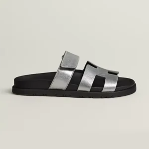 Hermes Unisex Chypre Sandal-Silver Gray H261072Z 52355