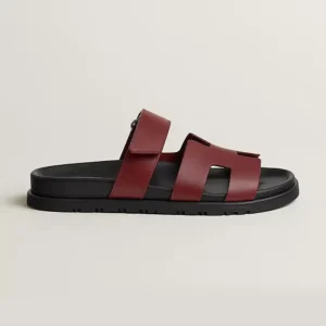 Hermes Unisex Cyprus Sandal-Maroon H222299Z L1355