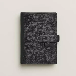 Hermes Unisex New H Passant Compact Wallet-Black