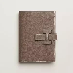 Hermes Unisex New H Passant Compact Wallet-Etoupe