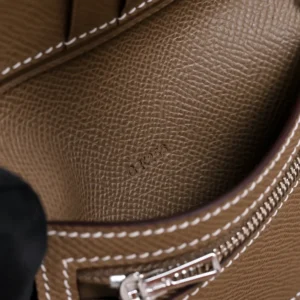 Hermes Unisex New H Passant Compact Wallet-Etoupe