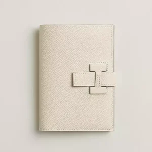 Hermes Unisex New H Passant Compact Wallet-White