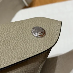 Hermes Unisex Videpoches Bag in Togo Calfskin-Beige Marfa
