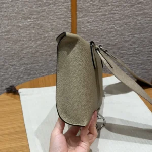 Hermes Unisex Videpoches Bag in Togo Calfskin-Beige Marfa