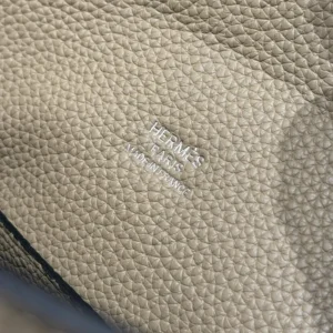 Hermes Unisex Videpoches Bag in Togo Calfskin-Beige Marfa