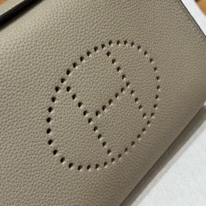 Hermes Unisex Videpoches Bag in Togo Calfskin-Beige Marfa