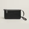 Hermes Unisex Zipengo Chaine D'Ancre To Go Pouch-Black/Silver