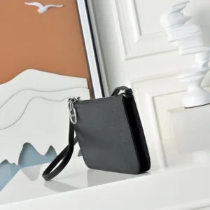 Hermes Unisex Zipengo Chaine D'Ancre To Go Pouch-Black/Silver