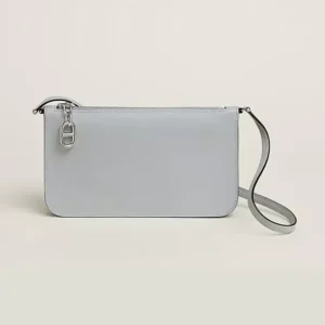 Hermes Unisex Zipengo Chaine D'Ancre To Go Pouch-Bleu Glacier