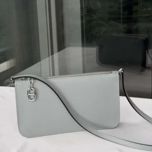 Hermes Unisex Zipengo Chaine D'Ancre To Go Pouch-Bleu Glacier