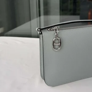 Hermes Unisex Zipengo Chaine D'Ancre To Go Pouch-Bleu Glacier