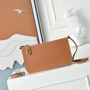 Hermes Unisex Zipengo Chaine D'Ancre To Go Pouch-BrownGold