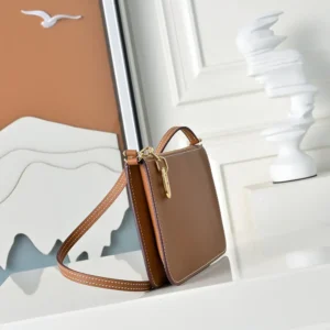 Hermes Unisex Zipengo Chaine D'Ancre To Go Pouch-BrownGold