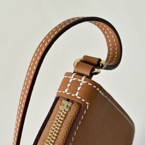 Hermes Unisex Zipengo Chaine D'Ancre To Go Pouch-BrownGold