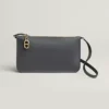 Hermes Unisex Zipengo Chaine D'Ancre To Go Pouch-Gris Misty/Gold