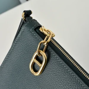 Hermes Unisex Zipengo Chaine D'Ancre To Go Pouch-Gris Misty/Gold