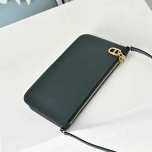 Hermes Unisex Zipengo Chaine D'Ancre To Go Pouch-Gris Misty/Gold