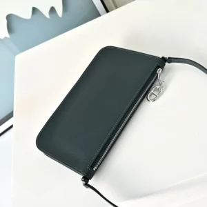 Hermes Unisex Zipengo Chaine D'Ancre To Go Pouch-Gris MistySilver