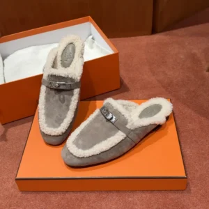 Hermes Women BOz Mule-Etoupe H242107Z X3360