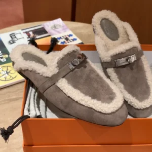 Hermes Women BOz Mule-Etoupe H242107Z X3360