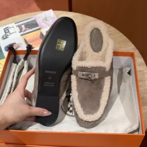 Hermes Women BOz Mule-Etoupe H242107Z X3360