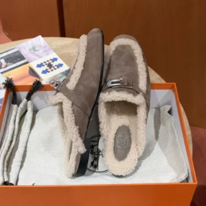 Hermes Women BOz Mule-Etoupe H242107Z X3360