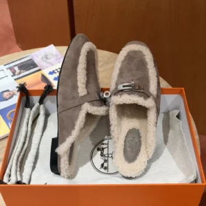 Hermes Women BOz Mule-Etoupe H242107Z X3360