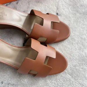 Hermes Women Legend Sandal in Calfskin-Brown H172196Z