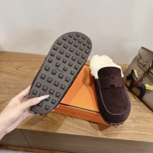 Hermes Women Mix Mule-Marron H261950ZHME400