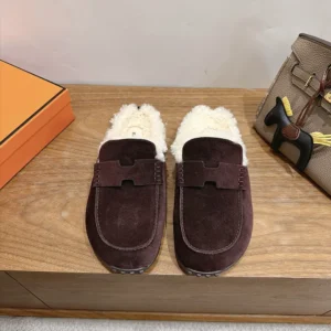 Hermes Women Mix Mule-Marron H261950ZHME400