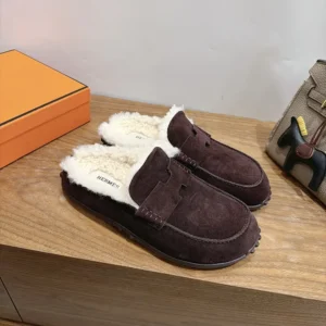 Hermes Women Mix Mule-Marron H261950ZHME400