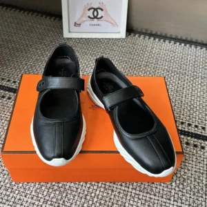 Hermes Women Neptune Ballet Flat-Black H262153Z 02350