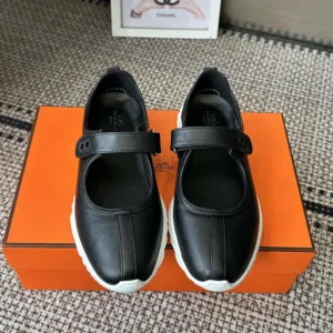 Hermes Women Neptune Ballet Flat-Black H262153Z 02350