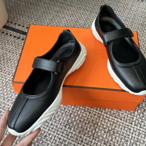 Hermes Women Neptune Ballet Flat-Black H262153Z 02350