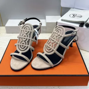Hermes Women Nymphe 70 Sandal-Beige Nude H262086Z BN360