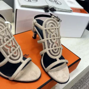 Hermes Women Nymphe 70 Sandal-Beige Nude H262086Z BN360