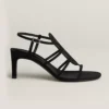 Hermes Women Nymphe 70 Sandal-Black H262086Z 02355
