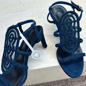 Hermes Women Nymphe 70 Sandal-Navy H262086Z I2370